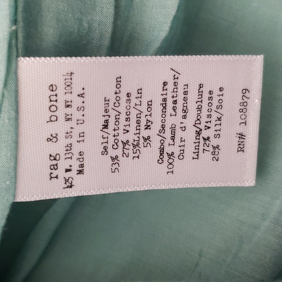 Rag & Bone Linen Tweed & Leather Mini Skirt Size 4 - Picture 12 of 15